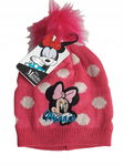 Czapka Zimowa z pomponem dziewczęca Myszka MINNIE dzianina 54 różowa