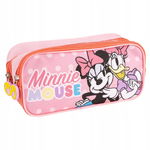 Piórnik szkolny różowy saszetka dla dziewczynki Myszka Minnie Daisy Disney