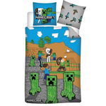 Pościel dziecięca 140x200 cm dla dzieci młodzieżowa Minecraft Creeper