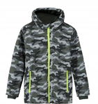 Kurtka z kapturem przejściowa softshell wiosenna moro dla chłopca 92