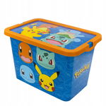 Pojemnik na zabawki do przechowywania z pokrywką Pudełko Pokemony 7 litrów