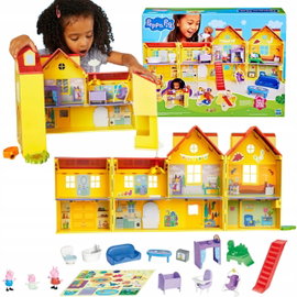 ŚWINKA PEPPA DUŻY DOM RODZINNY 80 CM ZESTAW Z FIGURKAMI Peppa Pig 16el.