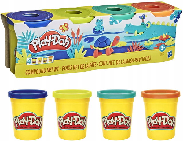 CIASTOLINA PLASTELINA PLAY DOH 4 KOLORY TUBY