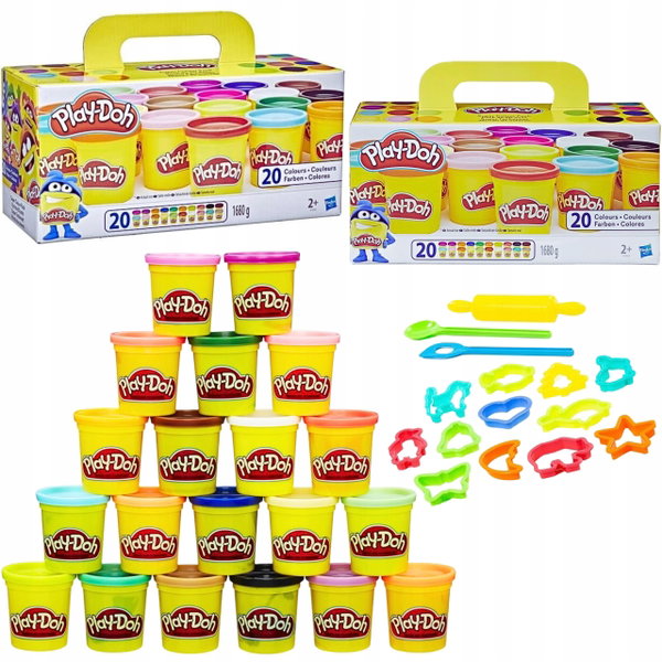 20x CIASTOLINA PLASTELINA PLAY DOH FOREMKI ZESTAW