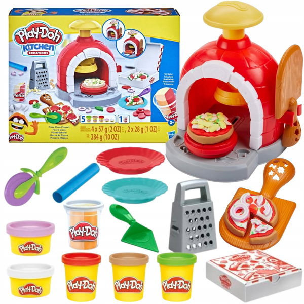 CIASTOLINA PLASTELINA PLAY DOH PIEC DO PIZZY ZESTAW 6 TUB AKCESORIA PREZENT