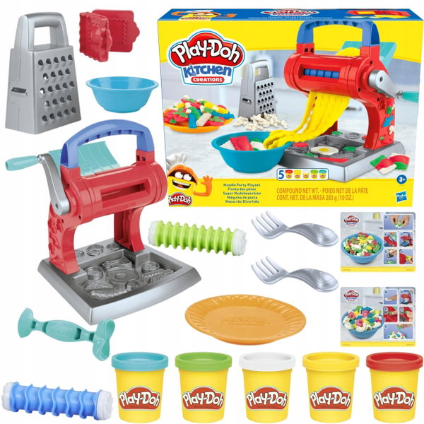 CIASTOLINA PLASTELINA PLAY DOH MAKARONOWE SZALEŃSTWO ZESTAW 5 TUB PREZENT