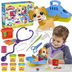 CIASTOLINA PLASTELINA PLAY DOH WETERYNARZ PIESEK ZESTAW 5 TUB AKCESORIA