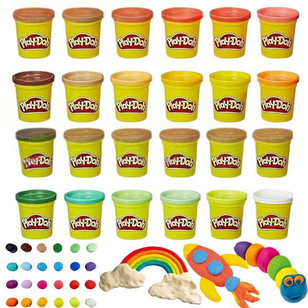 CIASTOLINA PLASTELINA PLAY DOH ZESTAW MASA PLASTYCZNA 24 TUBY KOLORY