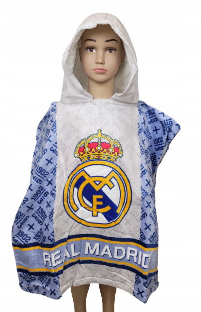 REAL MADRYT PONCHO RĘCZNIK 100% bawełna Ponczo