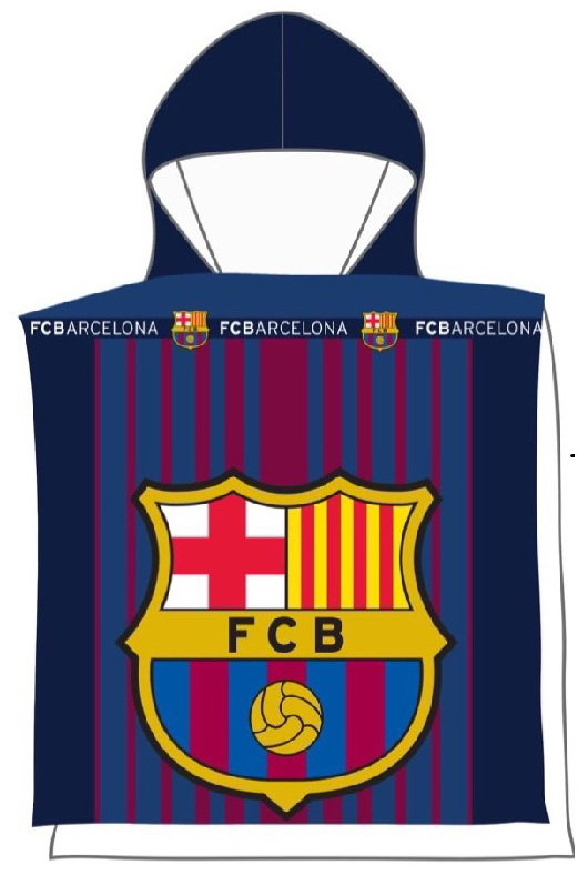 RĘCZNIK FC Barcelona  Ponczo SZYBKOSCHNĄCE OKRYCIE z kapturem BARCA LALIGA