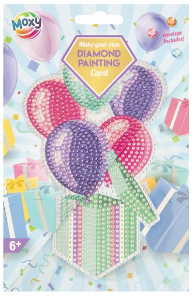 Kartka z koralikami Baloniki DIY Diamond Painting zestaw kreatywny
