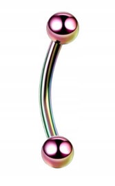 Banan Kolczyk do Ucha, Brwi z Kuleczkami SS316L 1,2/6/3+3 mm