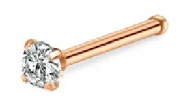 Kolczyk do nosa z białą cyrkonią NOSTRIL