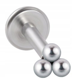 LABRET Śliczny Kolczyk z Kuleczkami SS316L 1,2/6