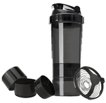 SHAKER SZEJKER Z POJEMNIKAMI NA ODŻYWKI BIAŁKO SPRĘŻYNA MIESZAJĄCA 500 ML