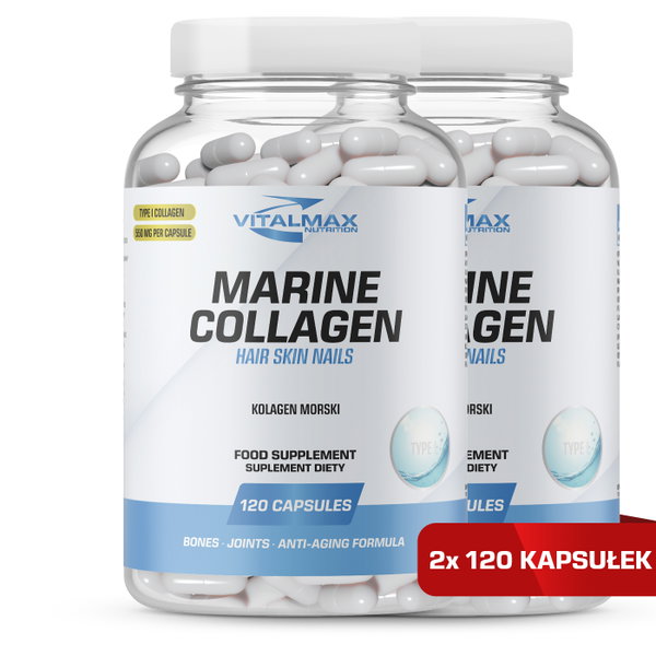 Vitalmax Marine Collagen | 240 kapsułek kolagen morski
