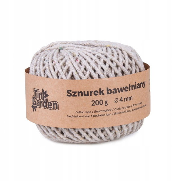 SZNUREK BAWEŁNIANY 4 mm x 200 g