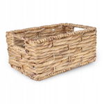 PROSTOKĄTNY KOSZYK BOHO Z HIACYNTA WODNEGO 32x22x14 cm