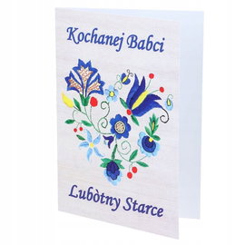 FOLK KARTKA DLA BABCI - WZORY KASZUBSKIE