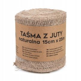 NATURALNA TAŚMA Z JUTY 15 cm x 25 m