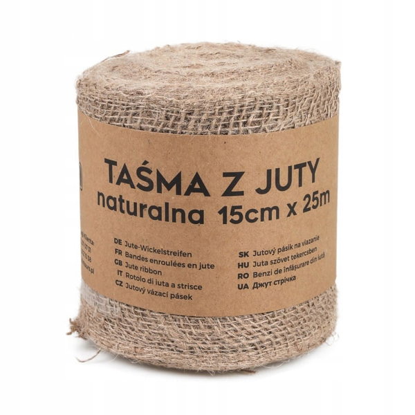 NATURALNA TAŚMA Z JUTY 15 cm x 25 m
