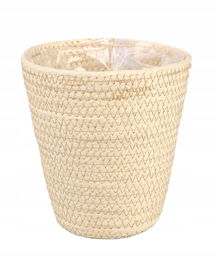 OKRĄGŁY KOSZYK NA KWIATY Z PAPIERU Z FOLIĄ 16x16x17 cm