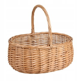 OWALNY KOSZYK WIKLINOWY Z PAŁĄKIEM 34x27x15/31 cm
