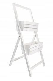 KWIETNIK NA DWIE BALKONÓWKI BIAŁY 46x58x105 cm