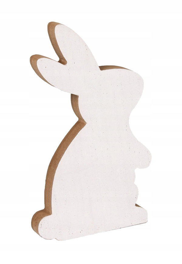 OZDOBA WIELKANOCNA ZAJĄC BIAŁY 11,5x1,5x19 cm