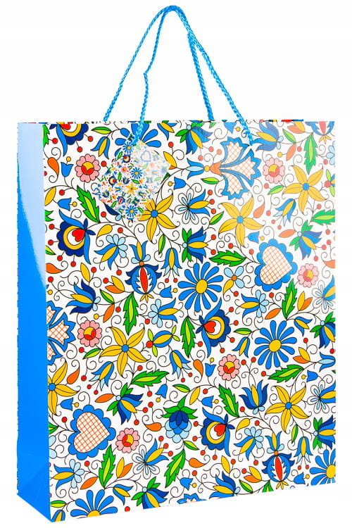 Torba prezentowa folk - kaszubska 39x33x10 cm