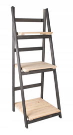 DREWNIANY KWIETNIK ROZKŁADANY GRAFITOWY 110h cm