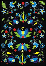 POCZTÓWKA FOLK - WZORY KASZUBSKIE HAFT ŻUKOWSKI