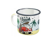 Nostalgic Art 43218 Metalowy emaliowany kubek Volkswagen Bulli At The Beach