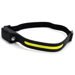 Czołówka sterowana czujnikiem ręki 4 tryby LED COB ładowana z USB