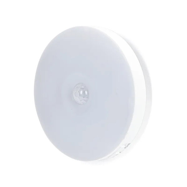 Lampka nocna zimna LED z czujnikiem PIR ładowana z USB 0.5W/12lm 6500K