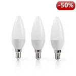 3x Żarówka ledowa E14 5.8W LED barwa biała ciepła 2700K 470lm Nedis