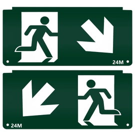 Piktogram do oprawy oświetlenia awaryjnego znak wyjścia 327*162mm