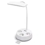 Lampa biurkowa 4.6W 450lm CCT z listwą zasilającą 3 gniazdka i 3 USB
