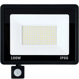 Halogen 100w 6000k naświetlacz reflektor czujnik ruchu zmierzchu ip66