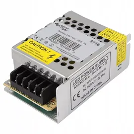 Montażowy zasilacz do listew LED i nie tylko 12V/3A 35W