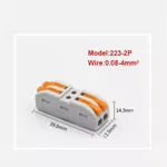 Złączka szybkozłączka przelotowa 2x2x0,08-4mm 32A/600V typ WAGO 223-2P