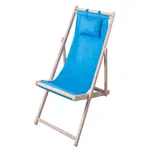 Leżak drewniany plażowy składany ogrodowy z poduszka fotel na plażę