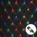 Siatka 200 led 3x1.5m kolorowa kurtyna zewnętrzna niskonapięciowa