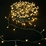 Sznur 15mb 150led ciepłych lampek choinkowych led Ip44 z zasilaczem