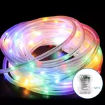 Wężyk led 5mb kolorowy sznur 50 led RGBY fi5mm na baterie 8 funkcji