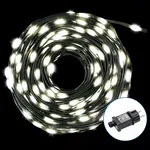 Sznur 20mb 200led zimnych lampek Ip44 taśma świetlna z zasilaczem