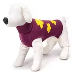 Sweter dla psa S 25 cm żakardowy w kwiatki miękki ciepły i wygodny