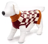 Sweter dla psa XL 35 cm żakardowy w szachownicę miękki ciepły wygodny