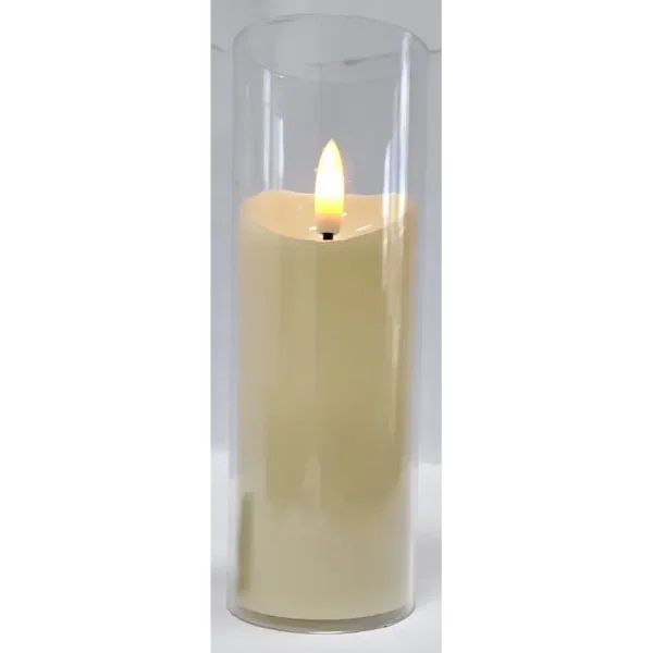 Świeca wkład do lampionu LED 5x15cm w osłonie z efektem płomienia 2xAA