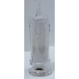 Świeca diamentowa LED 6.5x18cm o delikatnym barwnym świetle na baterie